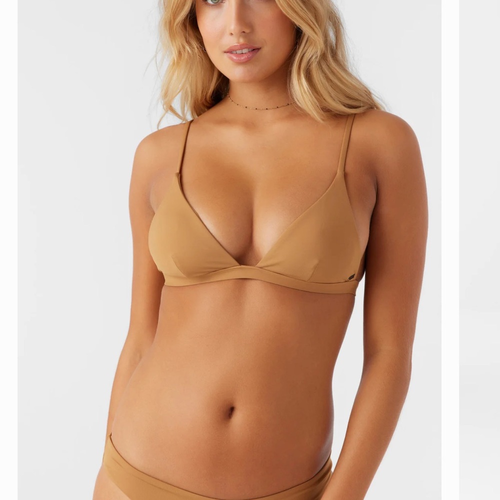 O'Neill Saltwater Solids Tan Bikini Top